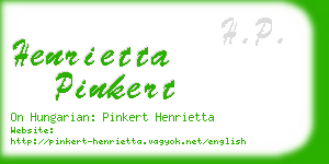 henrietta pinkert business card